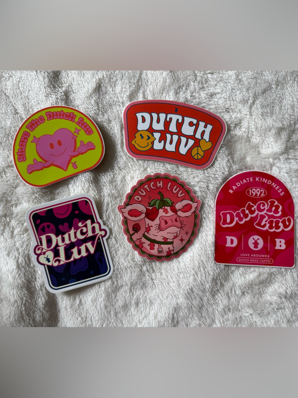 Dutch Luv Sticker Pack - Pink, Red, Yellow